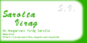 sarolta virag business card